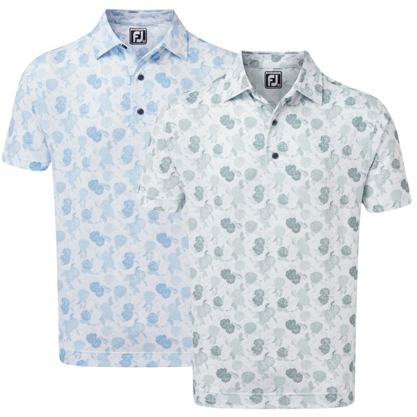 FootJoy Mens Vintage Floral Lisle Polo Shirt